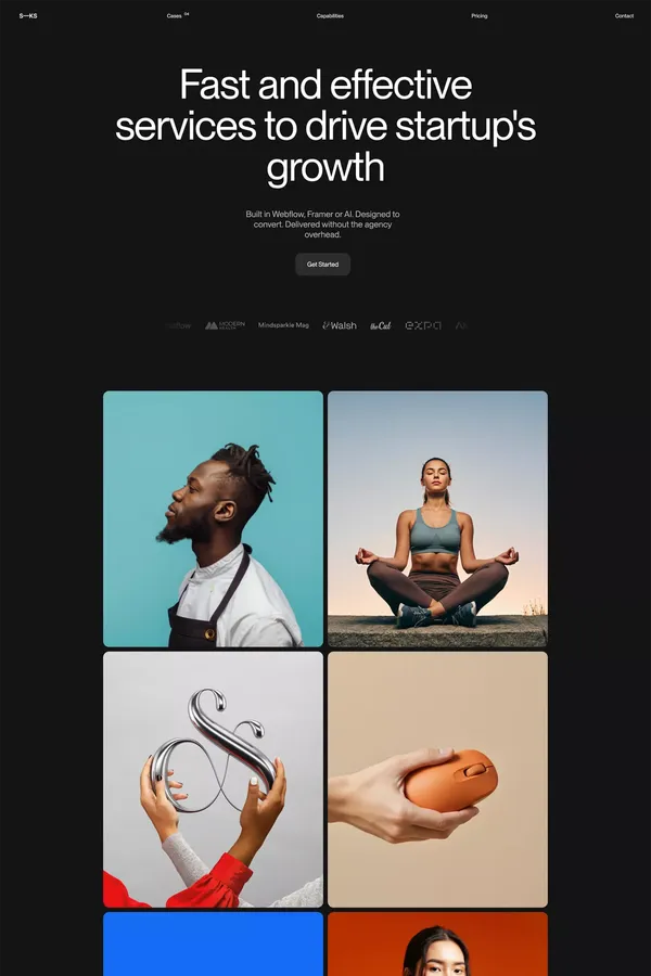 Fast Web Design for Startups – Built with Webflow & Framer | SuperSkills - Landing design inspiration