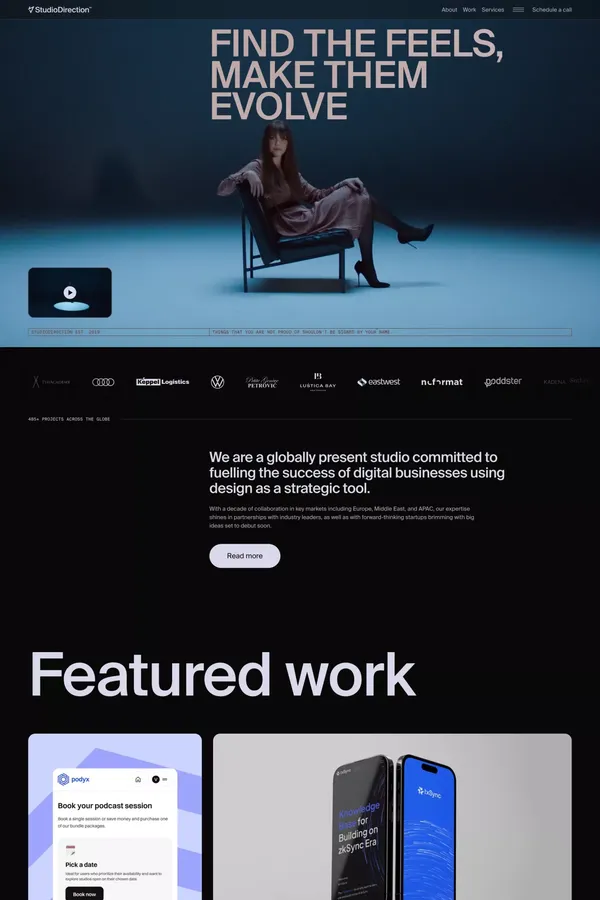 Studio Direction | Product Design, Website, Branding, Vision Framing - Portfolio design inspiration