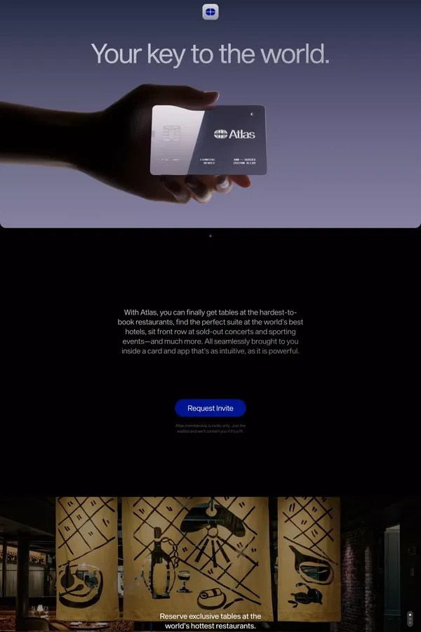 Atlas Card - Landing design inspiration