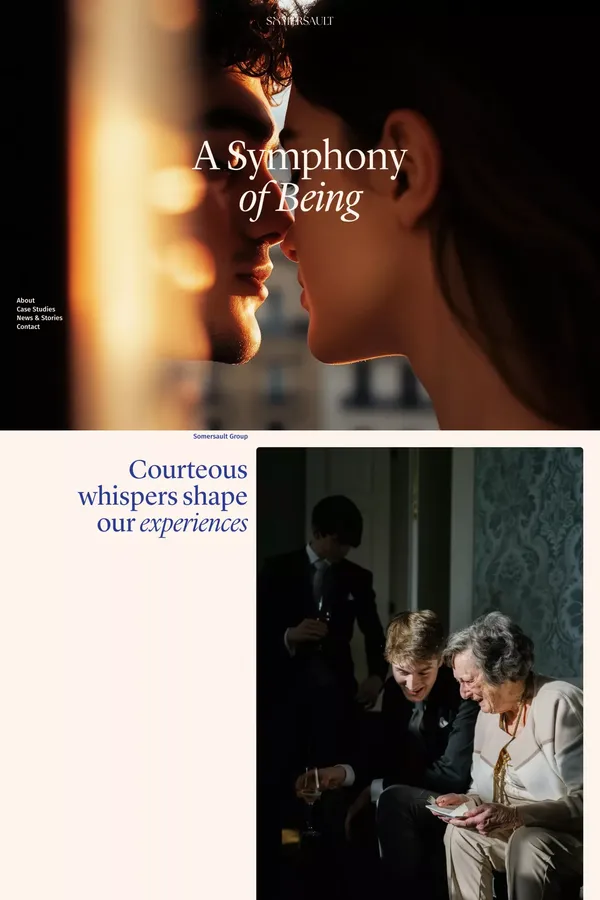 Somersault Group - A Symphony of Being - Portfolio design inspiration