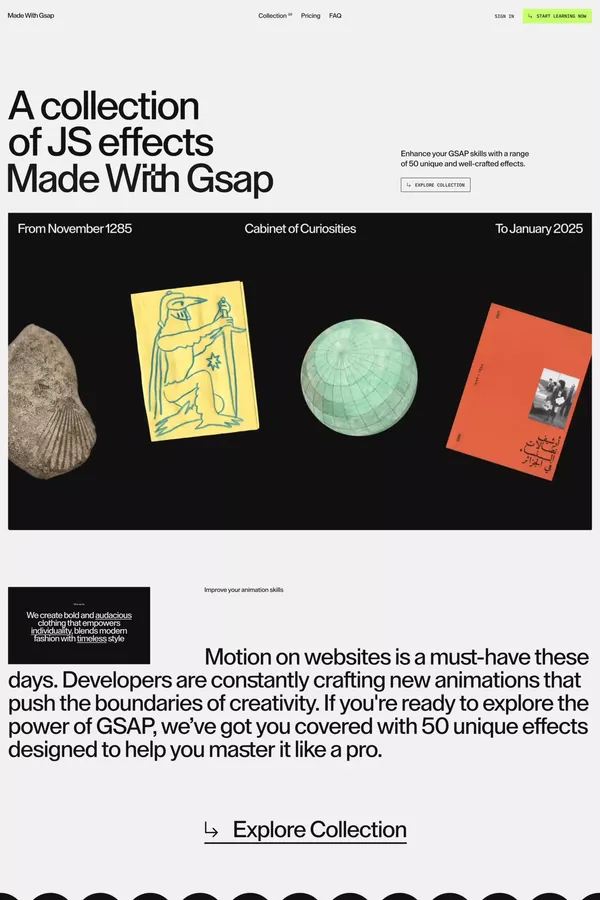 Made With Gsap - Landing design inspiration