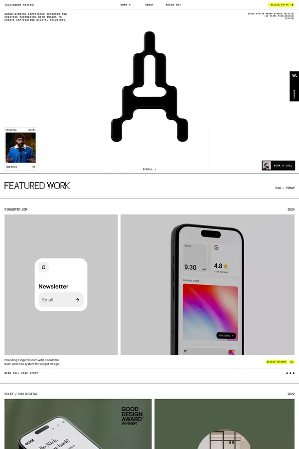 Alejandro Mejias - Portfolio design inspiration