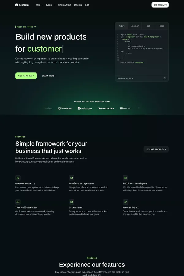 Codepunk -  Framer Web 3.0 & SaaS Template
