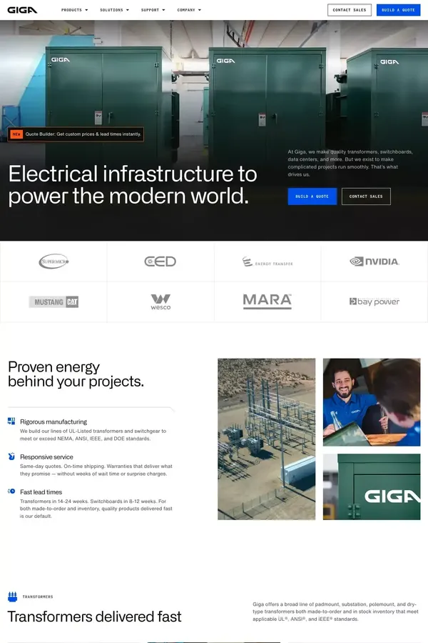 Giga Energy - Landing design inspiration