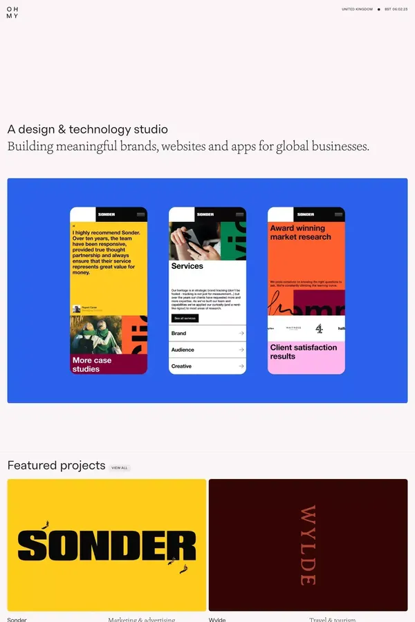 A design & technology studio — OHMY