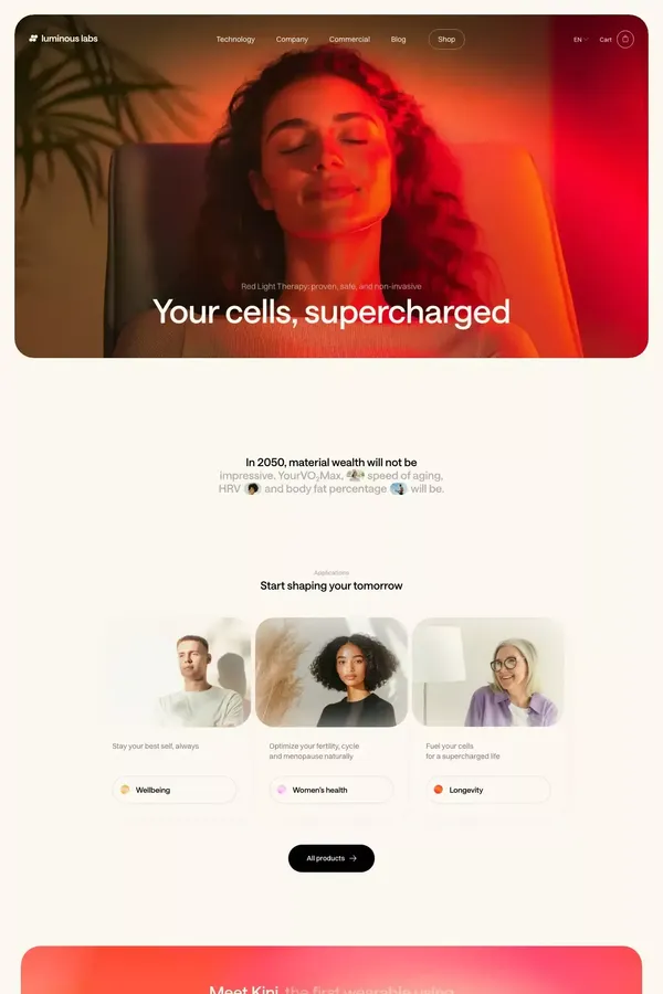 Luminous Labs - Landing design inspiration