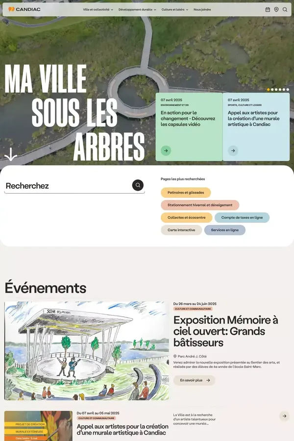 Ville de Candiac -  Bienvenue à Candiac - Landing design inspiration