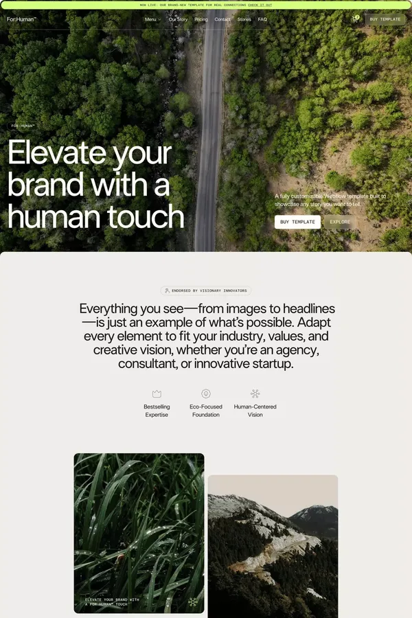 For:Human™ - Webflow Ecommerce website template