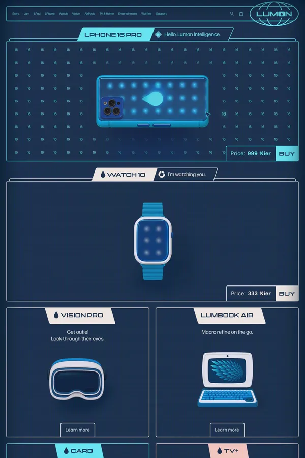 Lumon - Landing design inspiration