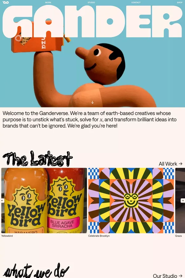 Gander - Portfolio design inspiration