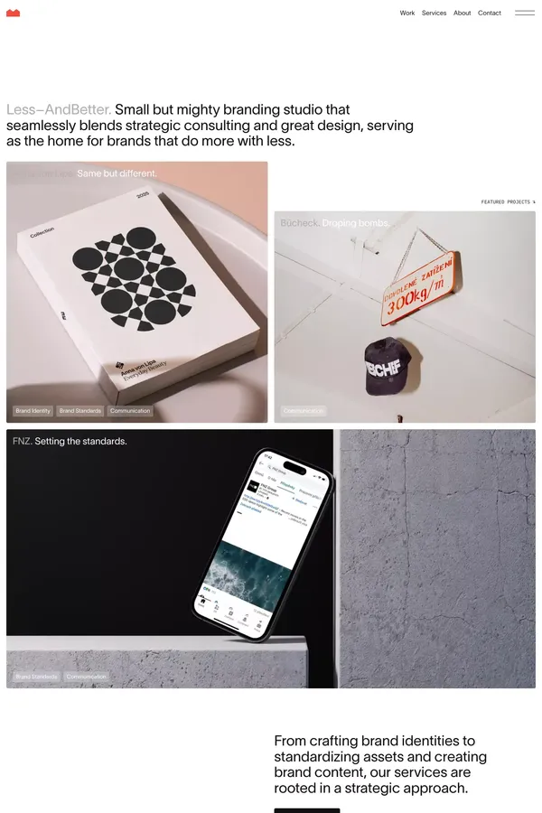 Less–AndBetter. Branding studio. - Portfolio design inspiration