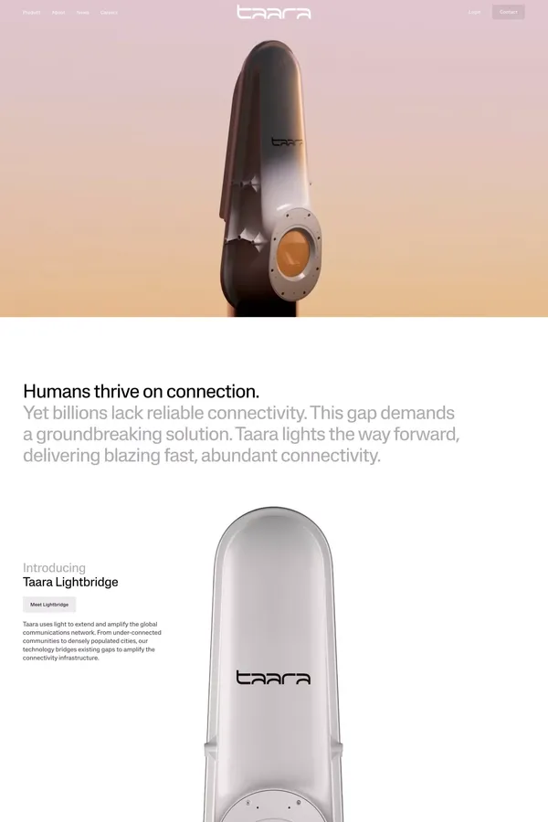 Taara - Landing design inspiration