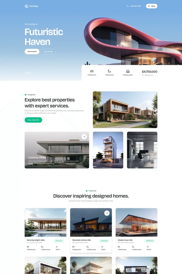 Homely Next.js Template Build Modern Real Estate Websites