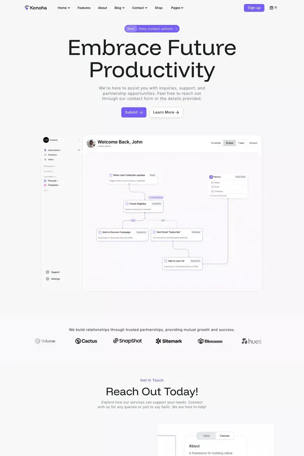 Konoha - Webflow Ecommerce website template - Template design inspiration