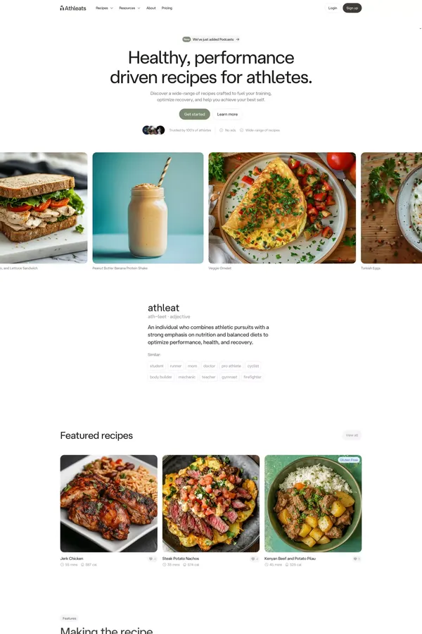 Athleats | Fuel Your Body with Easy & Healthy Recipes - Other design inspiration