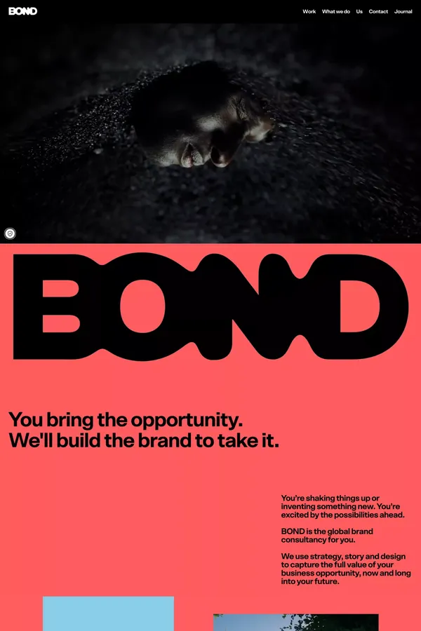 Bond - Take your opportunity with a brand built by BOND - Portfolio design inspiration