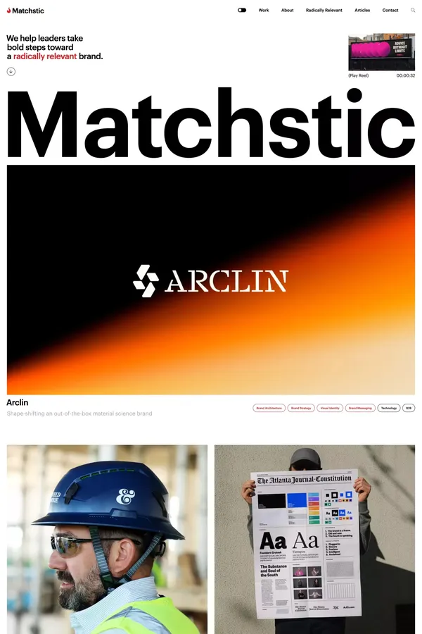 Matchstic | We help leaders take bold steps toward a  radically… - Portfolio design inspiration