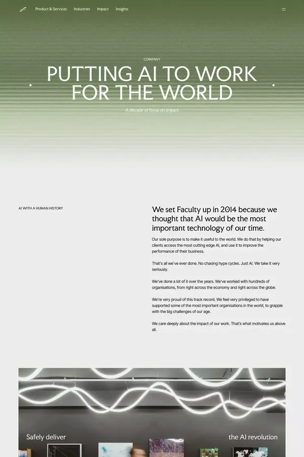 About Us | Faculty AI - About Us  design inspiration
