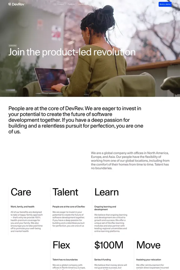 DevRev - Join the product-led revolution - Career design inspiration