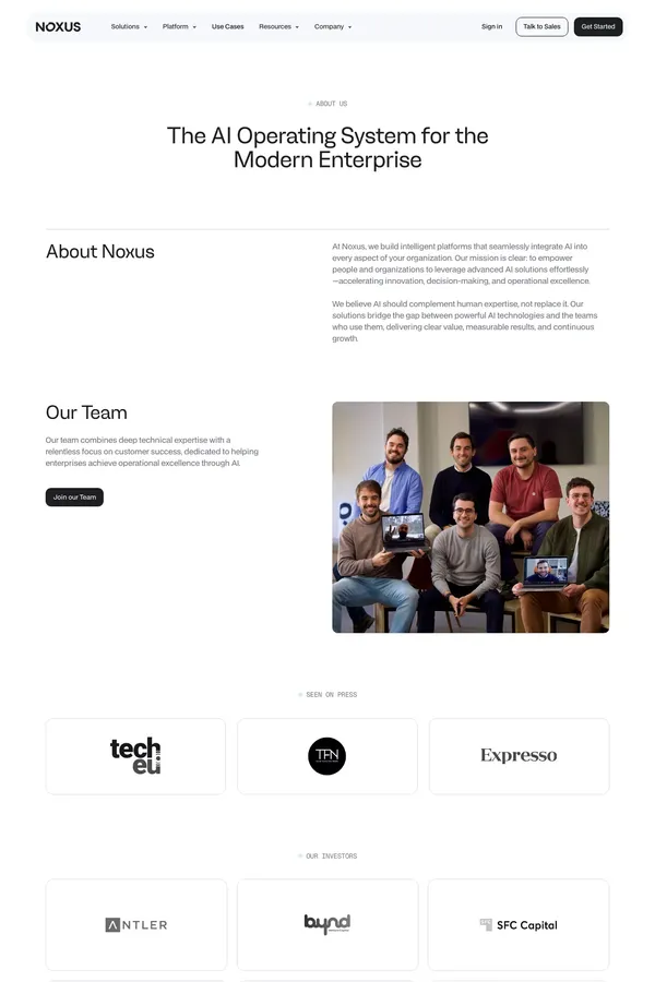 Noxus - About Us - About Us  design inspiration