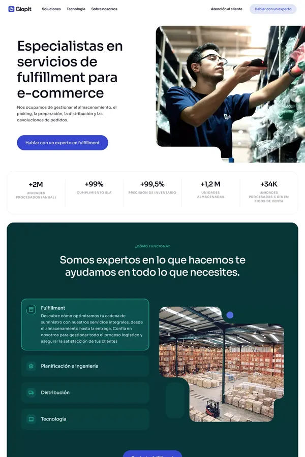 Glopit - Landing design inspiration