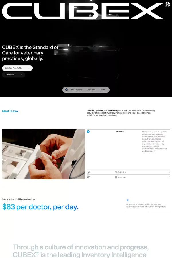 Cubex - Landing design inspiration