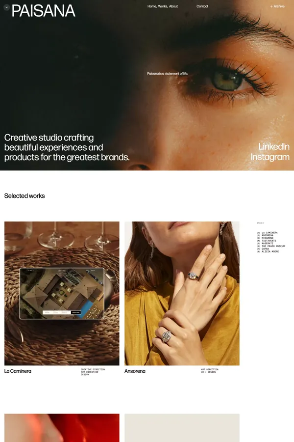 PAISANA Studio - Portfolio design inspiration