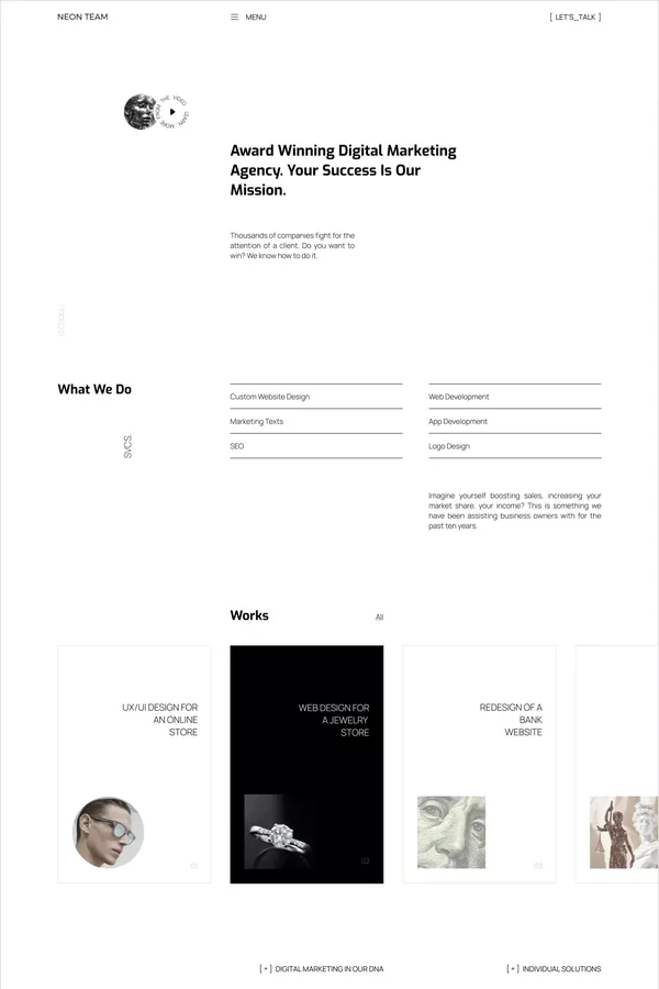 Award winning digital marketing agency - Neon Team