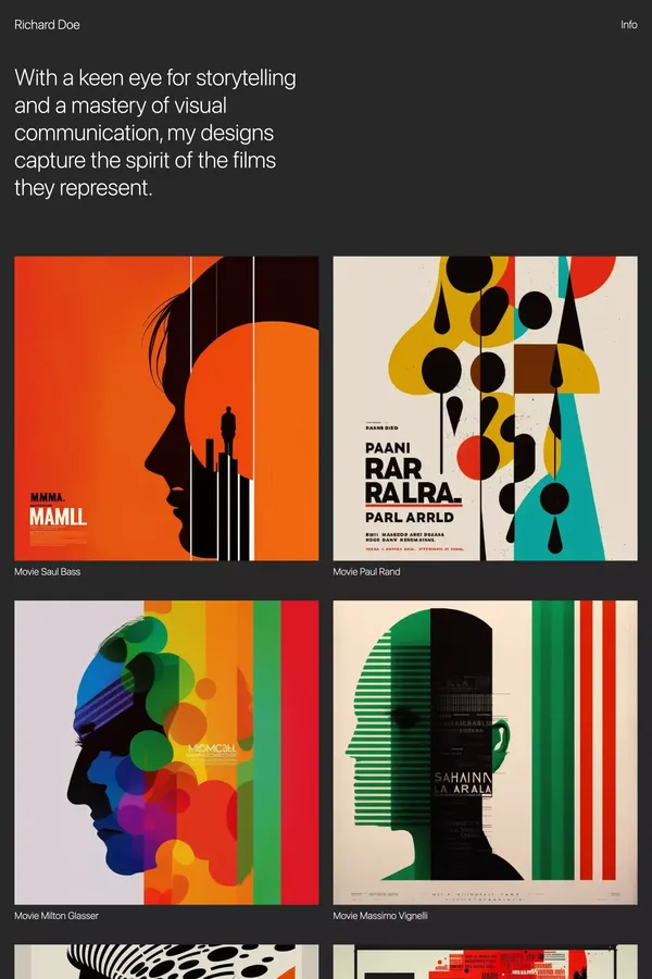 Richard Doe – Graphic Design - Template design inspiration