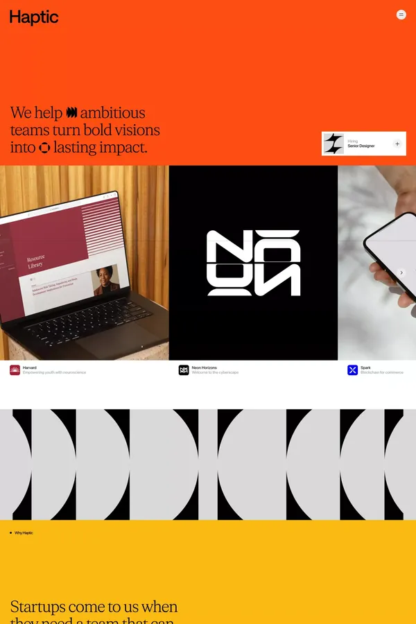 Haptic - Portfolio design inspiration