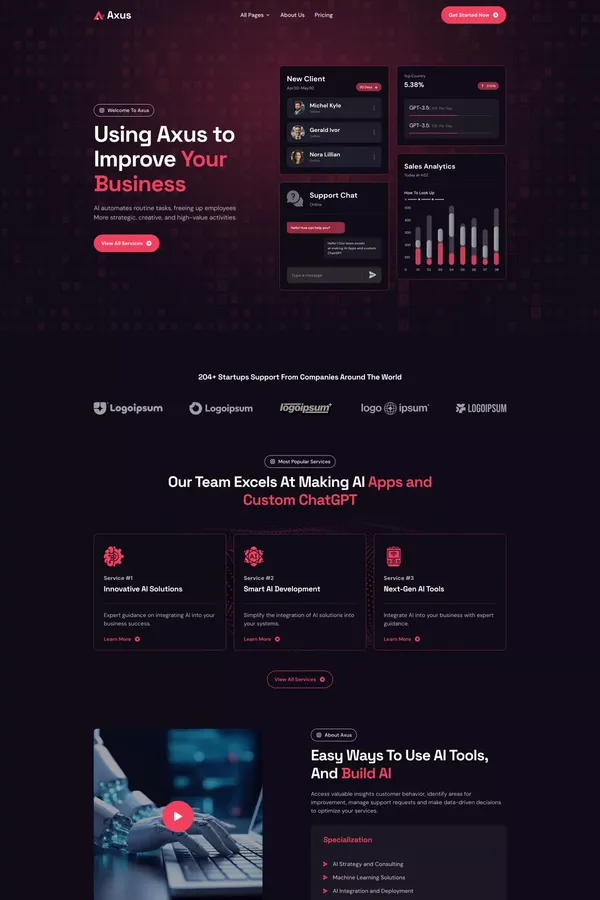 Axus - AI Agency Framer Template