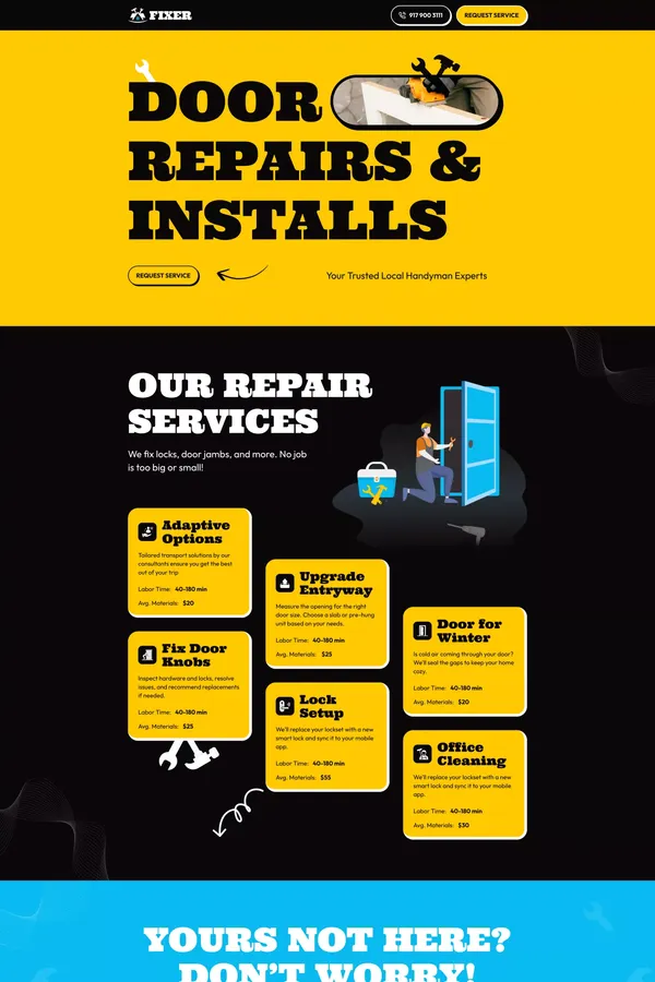 Fixer - Repair Services Landing Page