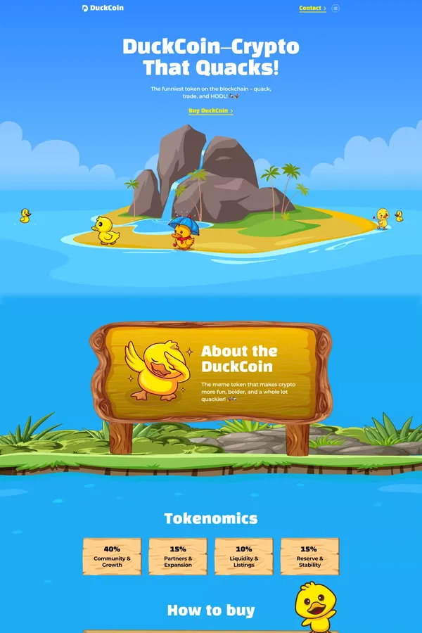 DUCKCOIN - Cryptocurrency Landing Page