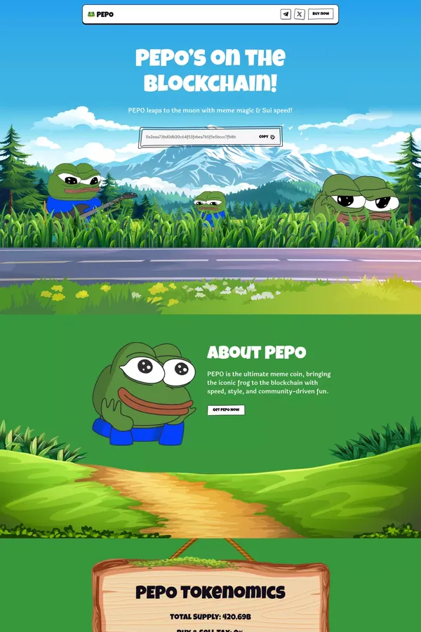 Pepo - Cryptocurrency Landing Page