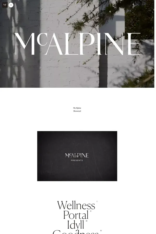 McALPINE - Portfolio design inspiration