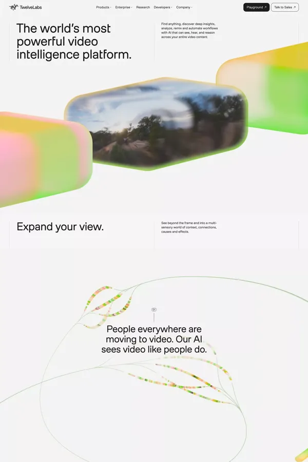 TwelveLabs - Landing design inspiration