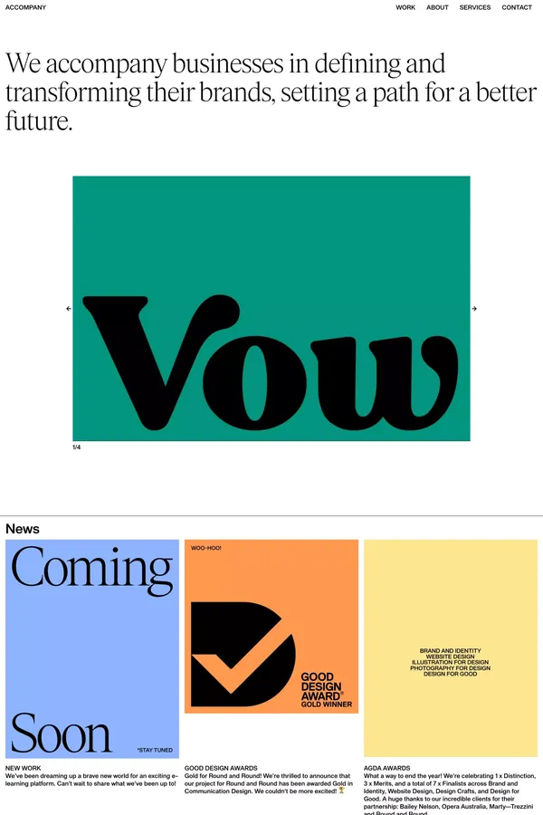 ACCOMPANY - Portfolio design inspiration