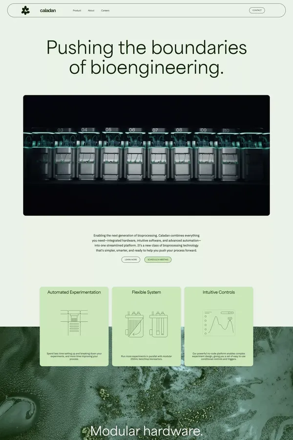 Caladan Bio - Landing design inspiration