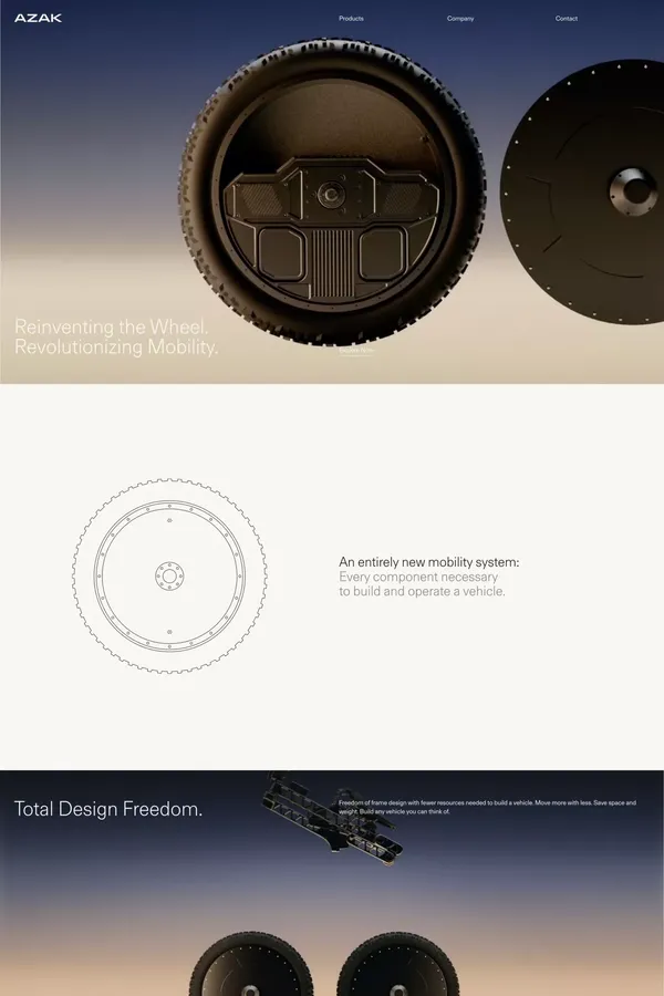 AZAK - Landing design inspiration