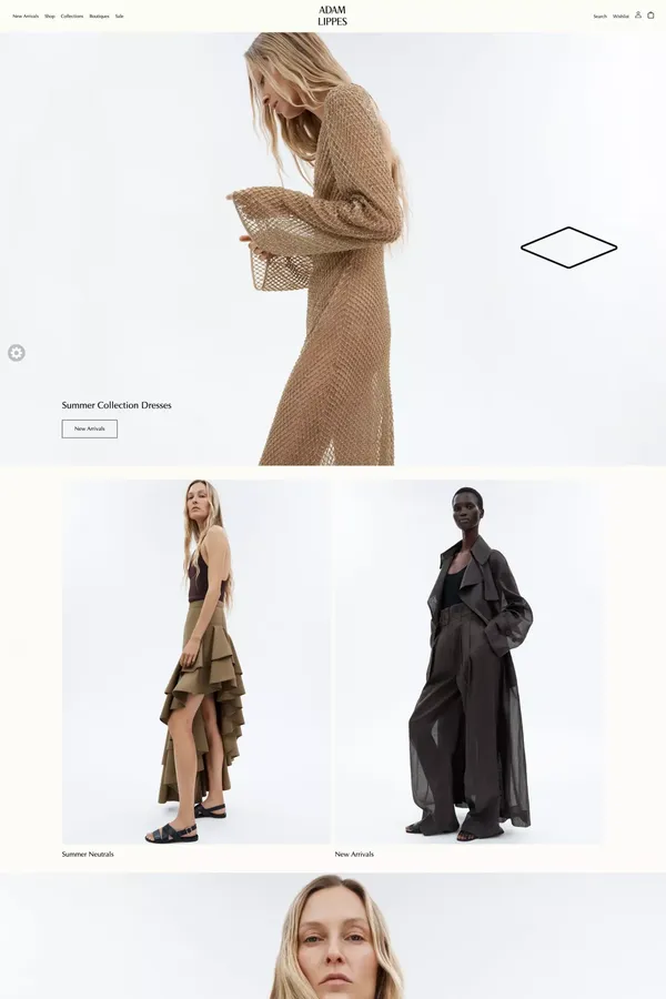 Adam Lippes - Ecommerce design inspiration