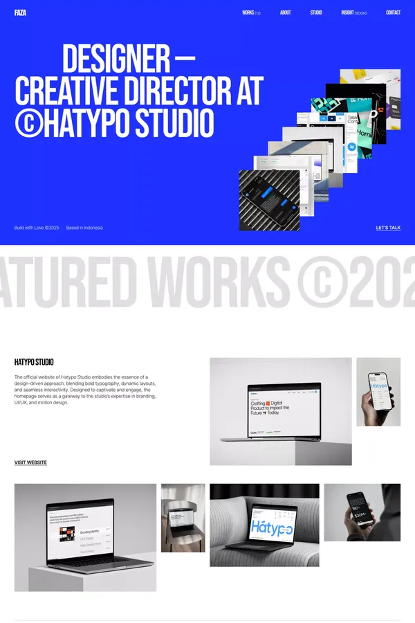Faza Dzikrulloh - Designer — Creative Director at ©Hatypo Studio - Portfolio design inspiration