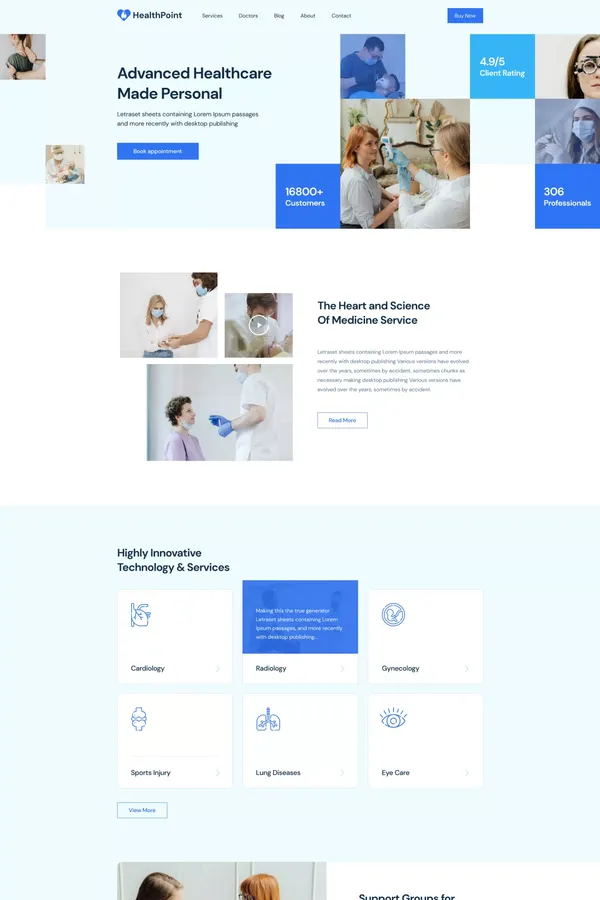 HealthPoint Pro - NextJS Website Template for Medical & Healthcare