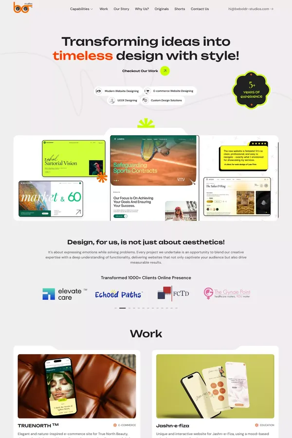 BeBoldr Studios | Modern Website Design & More