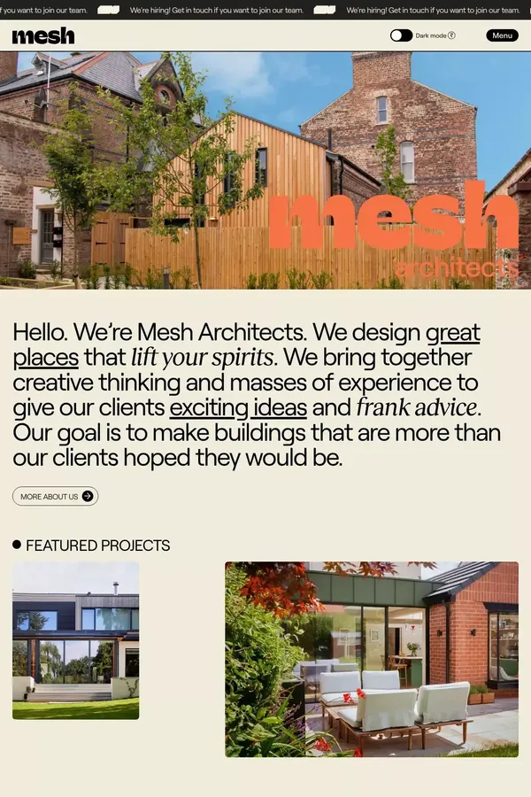 Mesh Architects - Portfolio design inspiration