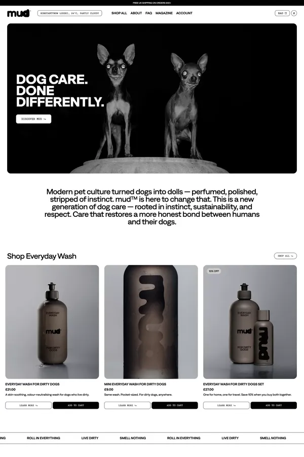 moremud.co - Ecommerce design inspiration