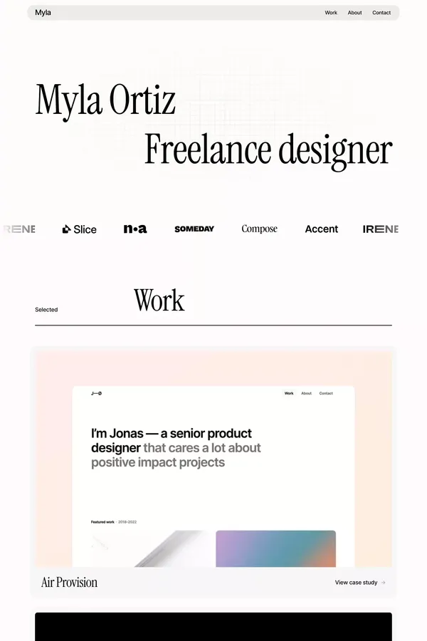 Offset - Portfolio Template for Framer - Template design inspiration