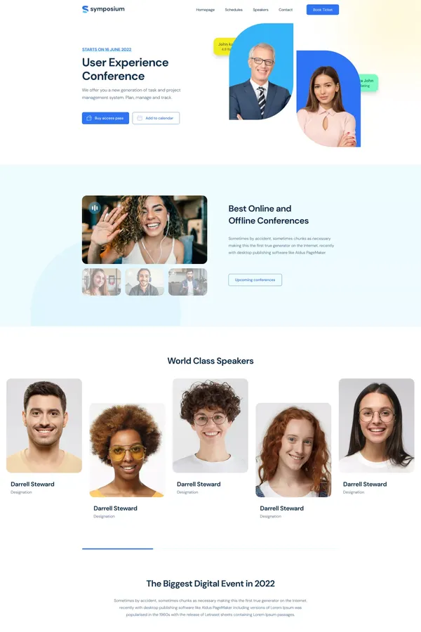 Symposium Pro NextJS Project Management System Website Template - Template design inspiration