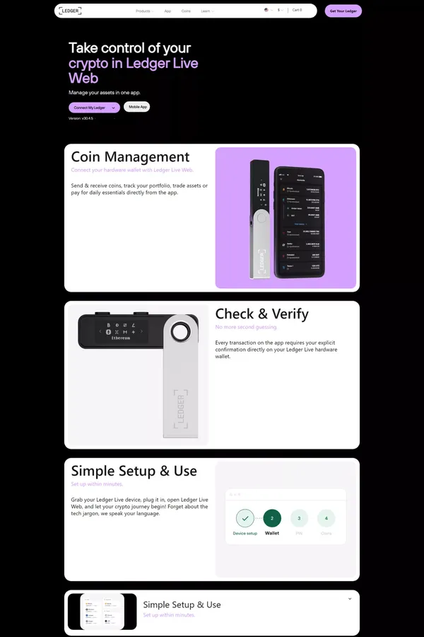 Ledger Live Login - Securely Manage All Your Crypto Assets - Other design inspiration