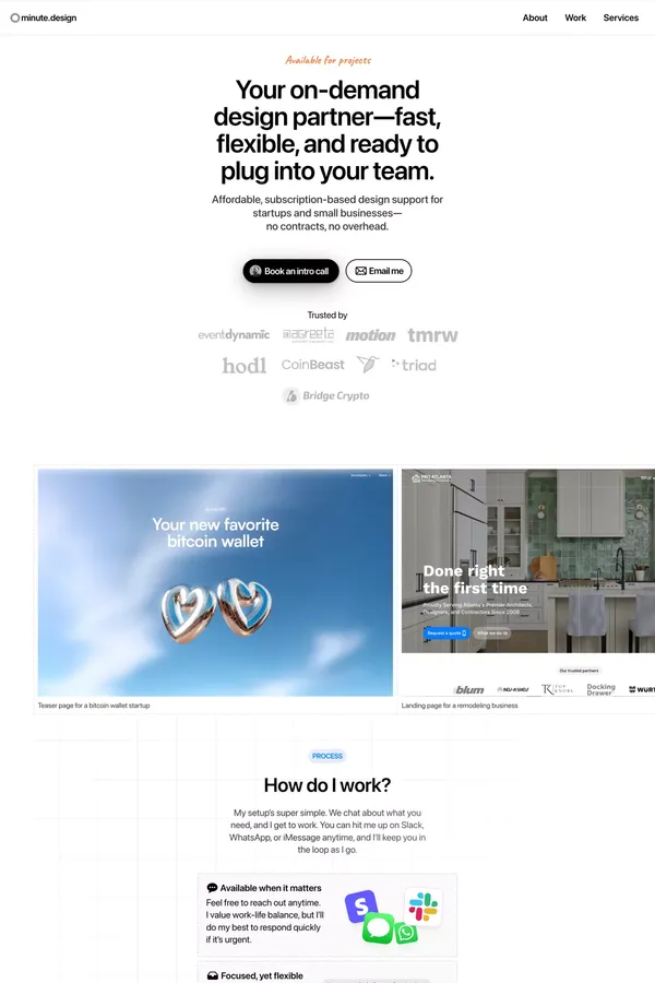 Design partner for startups and small teams