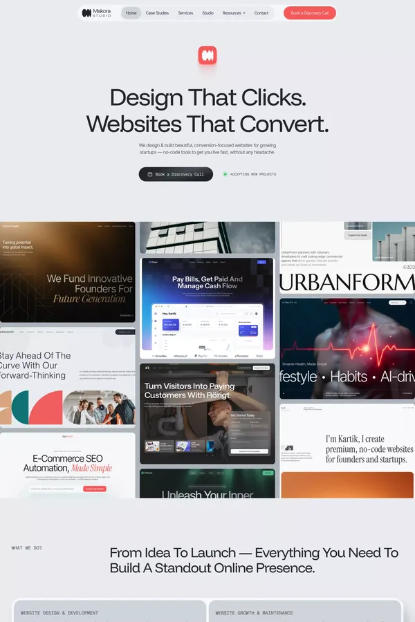 Makora Studio — Web Design & Webflow Development for Bold Brands